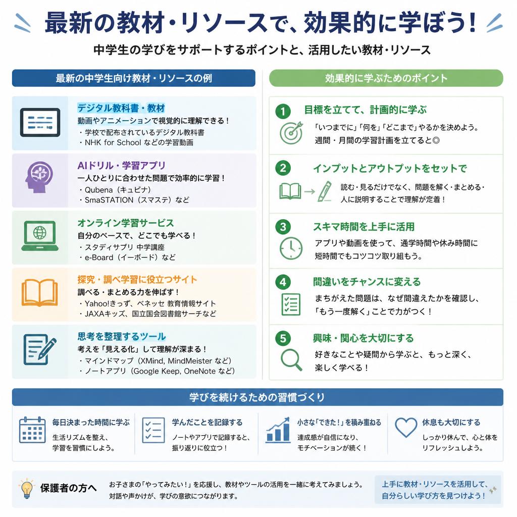 中学生向け教材の充実