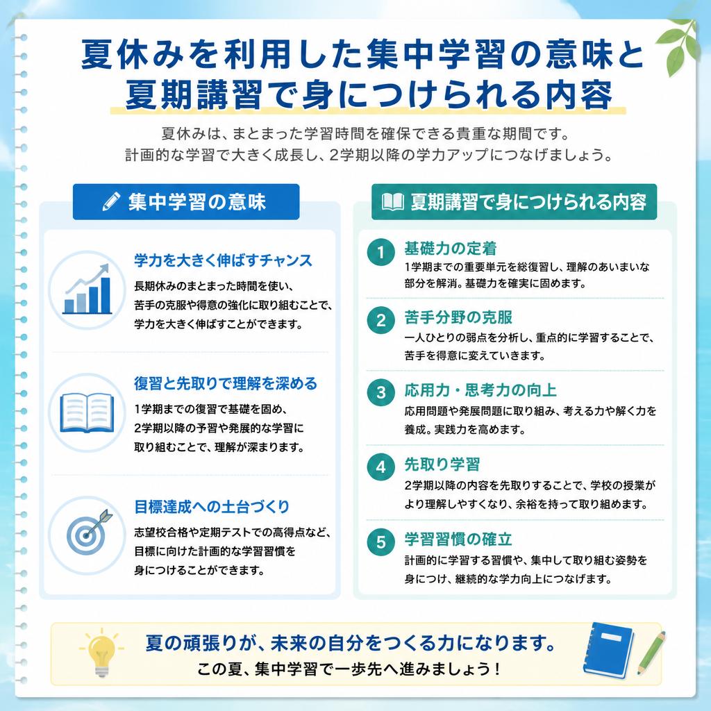 夏期講習の活用法