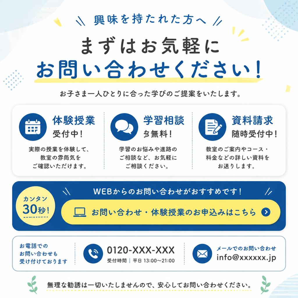 今すぐお問い合わせを！